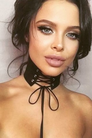 Bağlamalı Seksi Deri Choker ABM8105