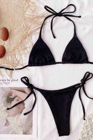 Bağlamalı Bikini Altı Siyah ABM9111