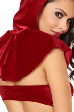 Kırmızı Başlıklı Kız Yılbaşı Kostümü - Yeni Yıl Kostümü - Noel Kostümü  ABM126