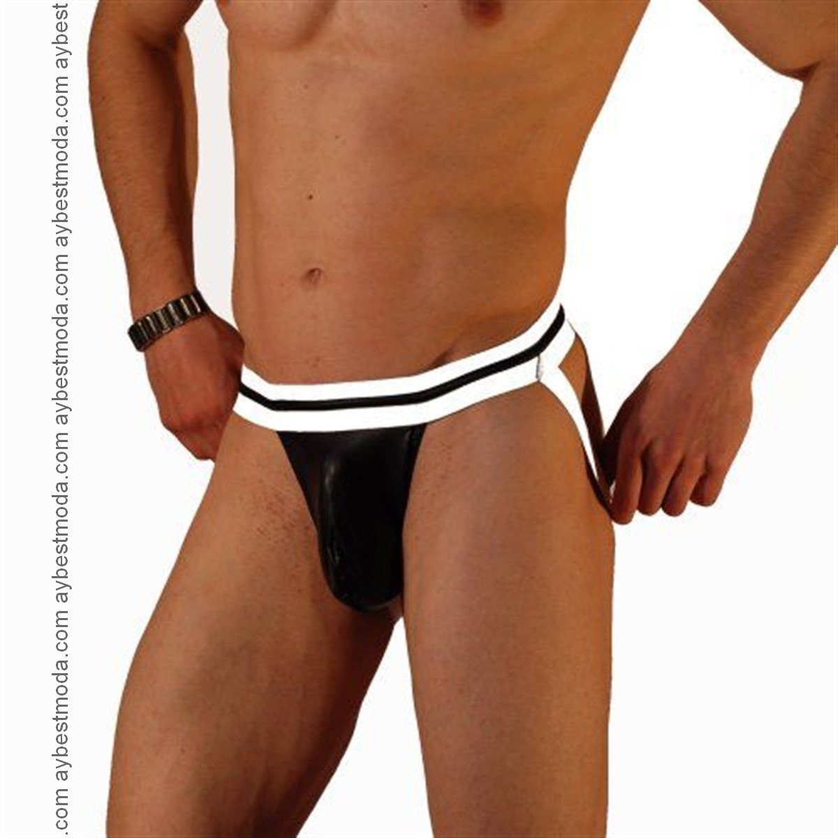 Deri Görünümlü Parlak Jockstrap ABM4130 - Erkek Fantazi İç Giyim