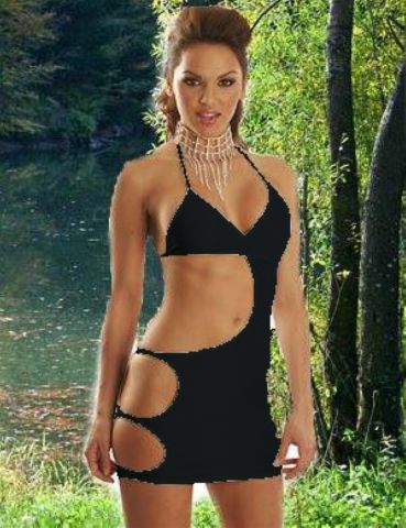 Yarım Dekolteli Seksi Mini Elbise ABM1162