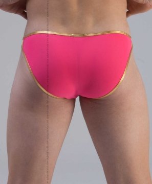 Pembe Mor Transparan Erkek Slip ABM2174
