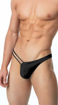 Siyah Seksi Fantazi Erkek G String ABM5202