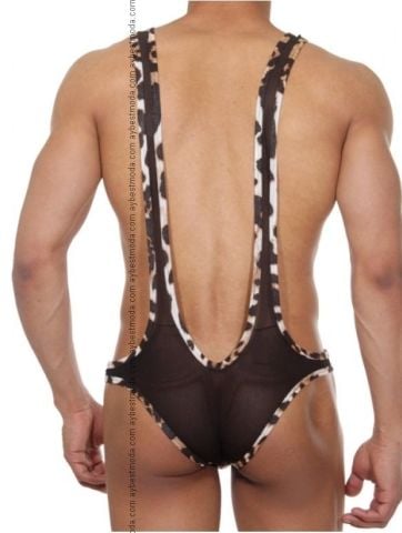 Fantazi Leopar Erkek Body ABM5232