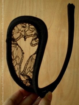 Siyah Desenli Özel Bölgesi Açık C-String ABM6233