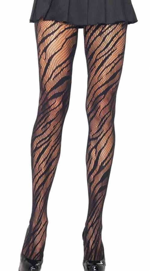 Zebra Desenli Seksi Külotlu Çorap ABM1252