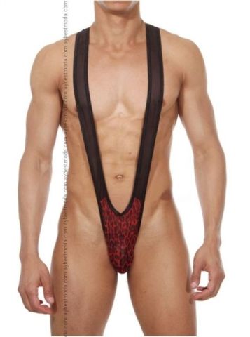 Fantazi Seksi Leopar Erkek Body ABM5257