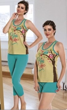 Baykuşlu 3' lü Pijama Takım ABM6279