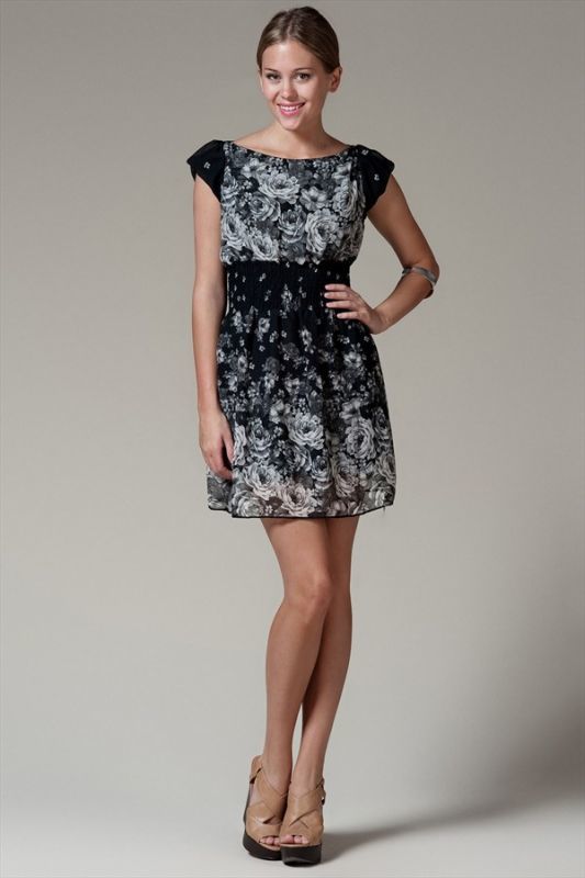 Şifon Mini Elbise Tunik ABM318