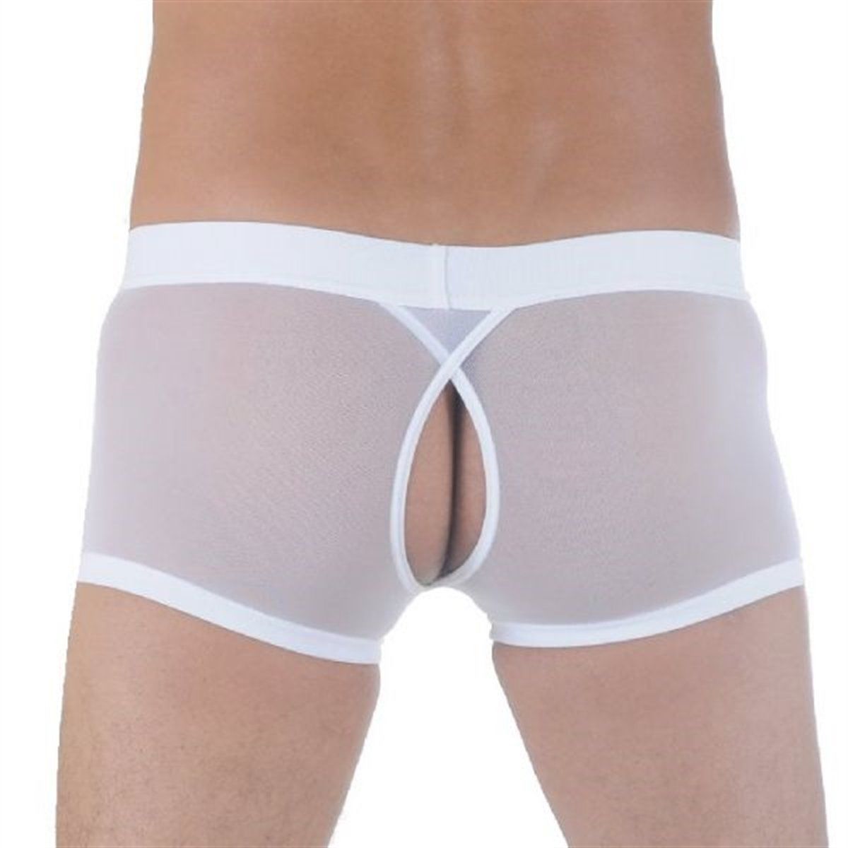 Kalçası Açık Transparan Erkek Boxer ABM4334 - Erkek Fantazi İç Giyim