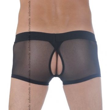 Kalçası Açık Transparan Erkek Boxer ABM4334 - Erkek Fantazi İç Giyim