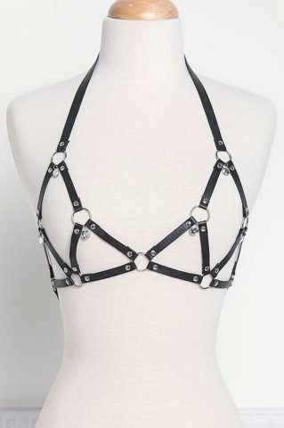 Boncuk Detaylı Şık Sütyen Harness ABM8375