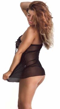 Seksi Siyah Transparan Gecelik Babydoll ABM386
