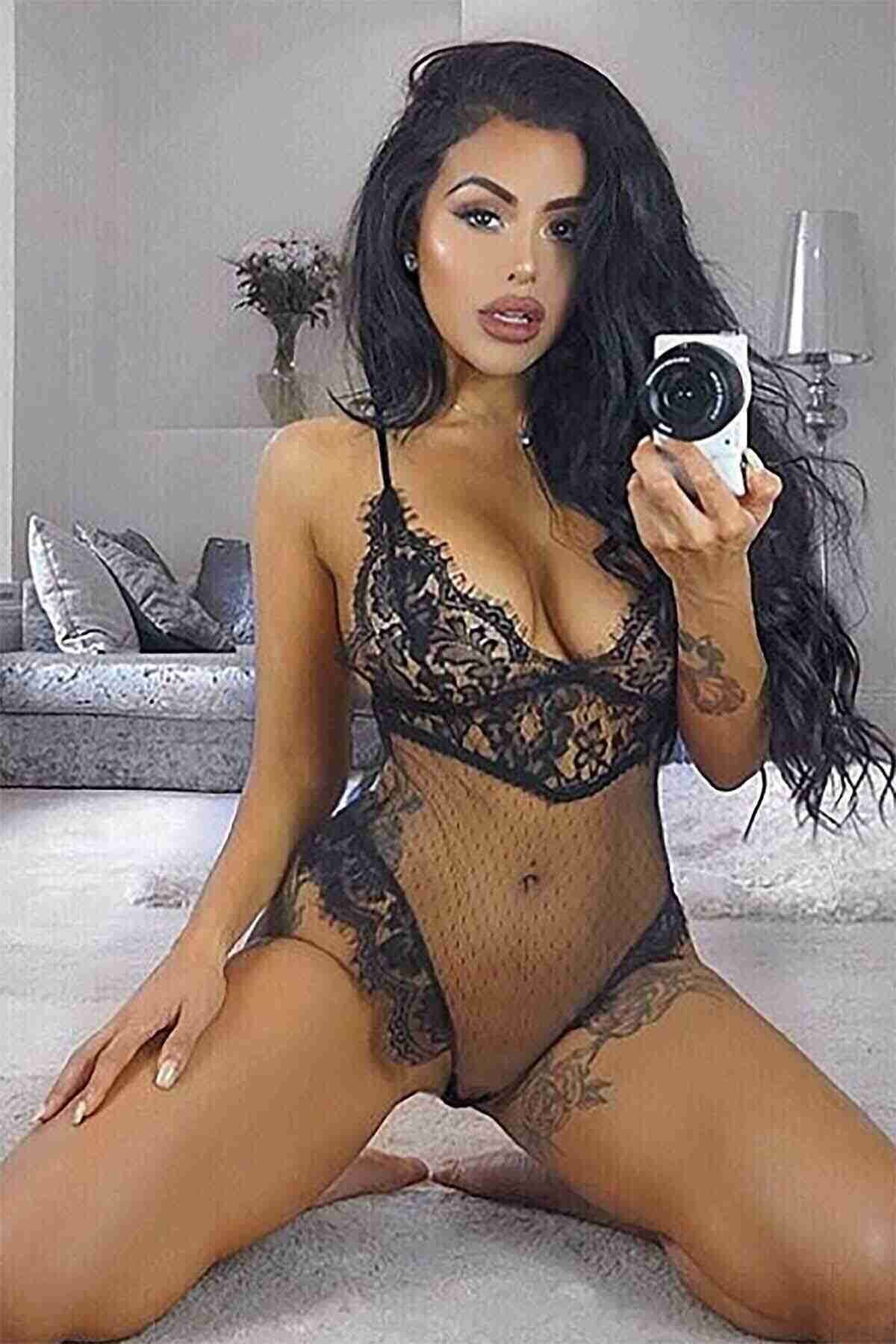 Bodysuit Dantel Seksi Gecelik Body ABM9408