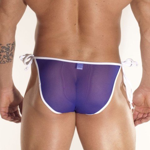 Mor Transparan Bağcıklı Erkek Slip ABM7408