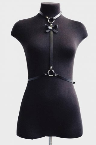 Fiyonk Detaylı Boyun Bel Bağlamalı Harness ABM8469