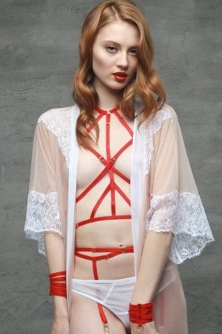 Göğsü Saran Şık Lastik Harness ABM8478