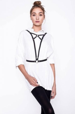 Göğüs Üstü Çapraz Detaylı Şık Harness ABM8487