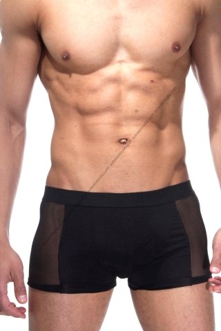Transparan Tül Saten Boxer ABM1490