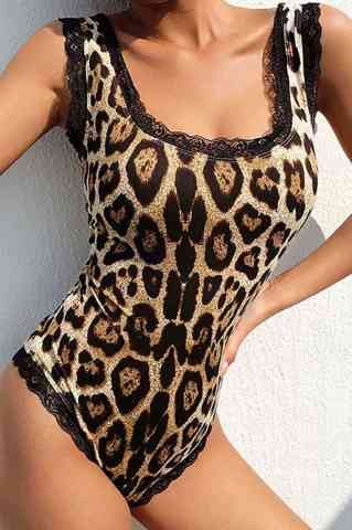Dantelli Leopar Seksi Body ABM7509