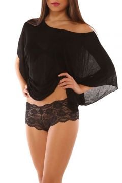 Lez Dantel Düşük Bel Boyshort ABM4521