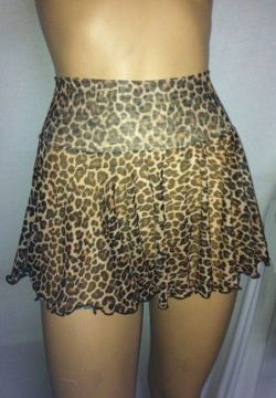 Leopar Desenli Mini Etek - Leopar Mini Skirt