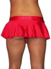Kırmızı Volanlı Mini Etek - Kırmızı Mini Skirt 38103