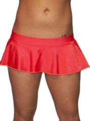 Kırmızı Volanlı Mini Etek - Kırmızı Mini Skirt 38103