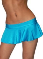 Koyu Mavi Volanlı Mini Etek - Mini Skirt 38109