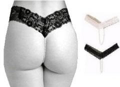İncili Tanga - Pearly Lace String ABM658