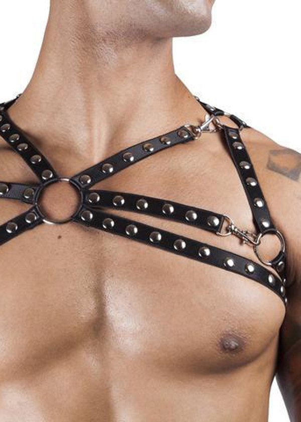 Zımba Detaylı Seksi Erkek Üst Harness ABM7662