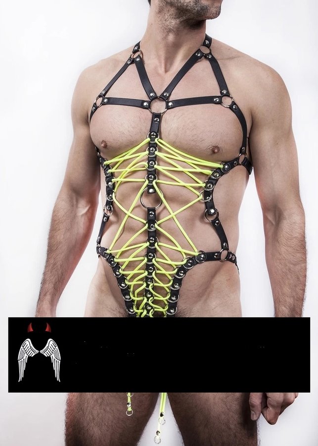 Erkek Fantazi İç Giyim Lastik Harness ABM7666