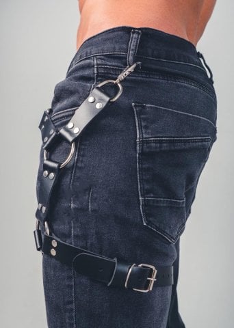 Bacağı Saran Seksi Deri Harness ABM7677
