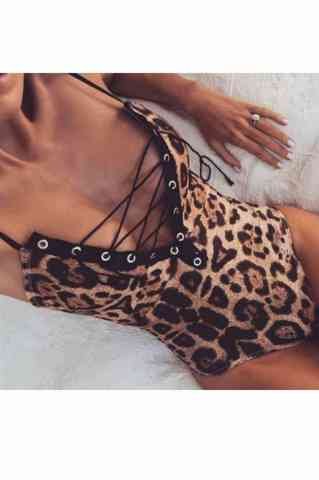 Leopar Body Gecelik iç giyim ABM8703