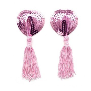 Pembe Pullu Püsküllü Göğüs Ucu Bandı ABM4745