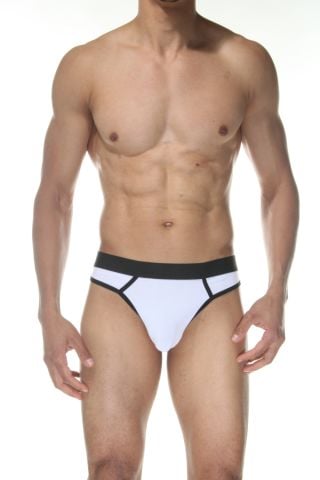 Beyaz Fantazi Erkek Tanga String ABM9768
