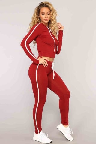 Penye Eşofman Pijama Takım Kırmızı ABM8781