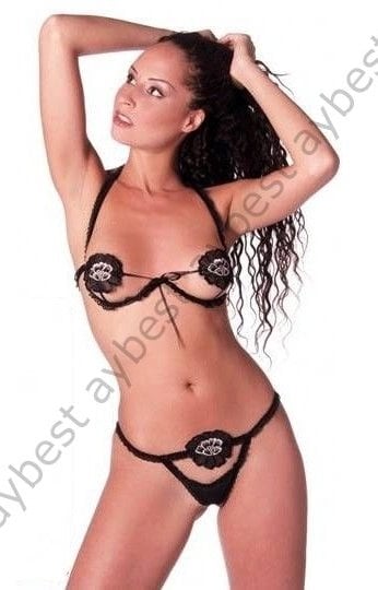 Göğüs Uçları Çiçekli Bikini ABM796