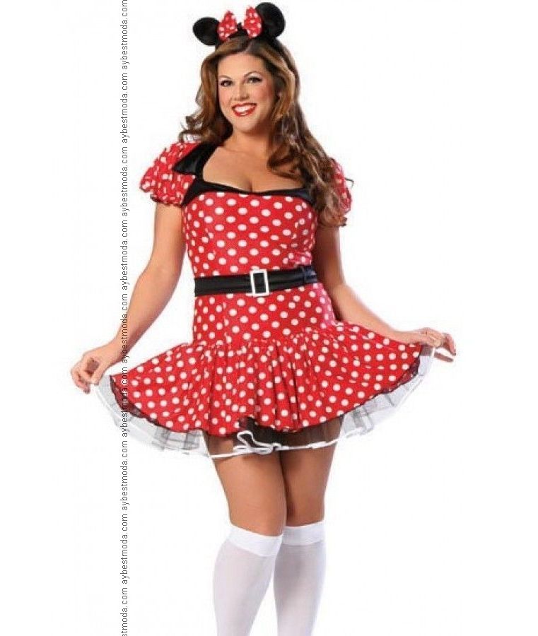 Büyük Beden Minnie & Mickey Mouse Kostümü ABM4805