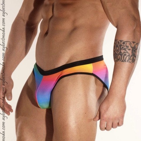 Gökkuşağı Desenli Erkek Slip ABM5853