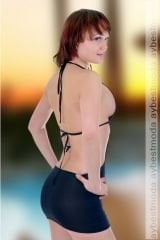 Sırt ve Göğüs Dekolteli Seksi Mini Elbise ABM2870