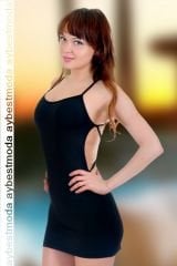 Sırtı Dekolteli Seksi Mini Elbise ABM2871