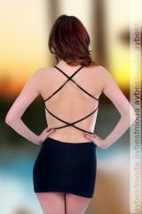 Sırtı Dekolteli Seksi Mini Elbise ABM2871
