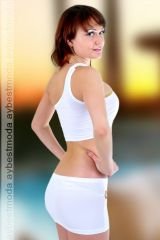 Seksi Renkli Fermuarlı Mini Etek ve Büstiyer ABM2880
