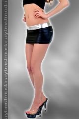 Siyah Silver Seksi Mini Etek - Mini Skirt ABM2891