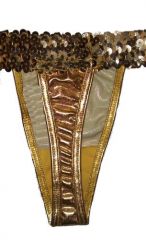 Silver Fantazi Lame Pullu Esnek Lastik Tanga ABM2895
