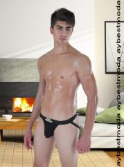 Beyaz Esnek Vücudu Saran Jockstrap ABM2902