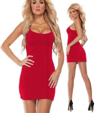 İnce Askılı Seksi Mini Elbise ABM1914