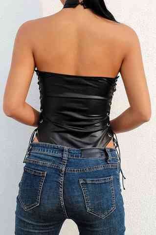 Parlak Deri Seksi Body ABM7942