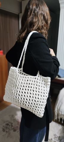 Veronika Beyaz Çanta 36cm x 28cm ABM9973